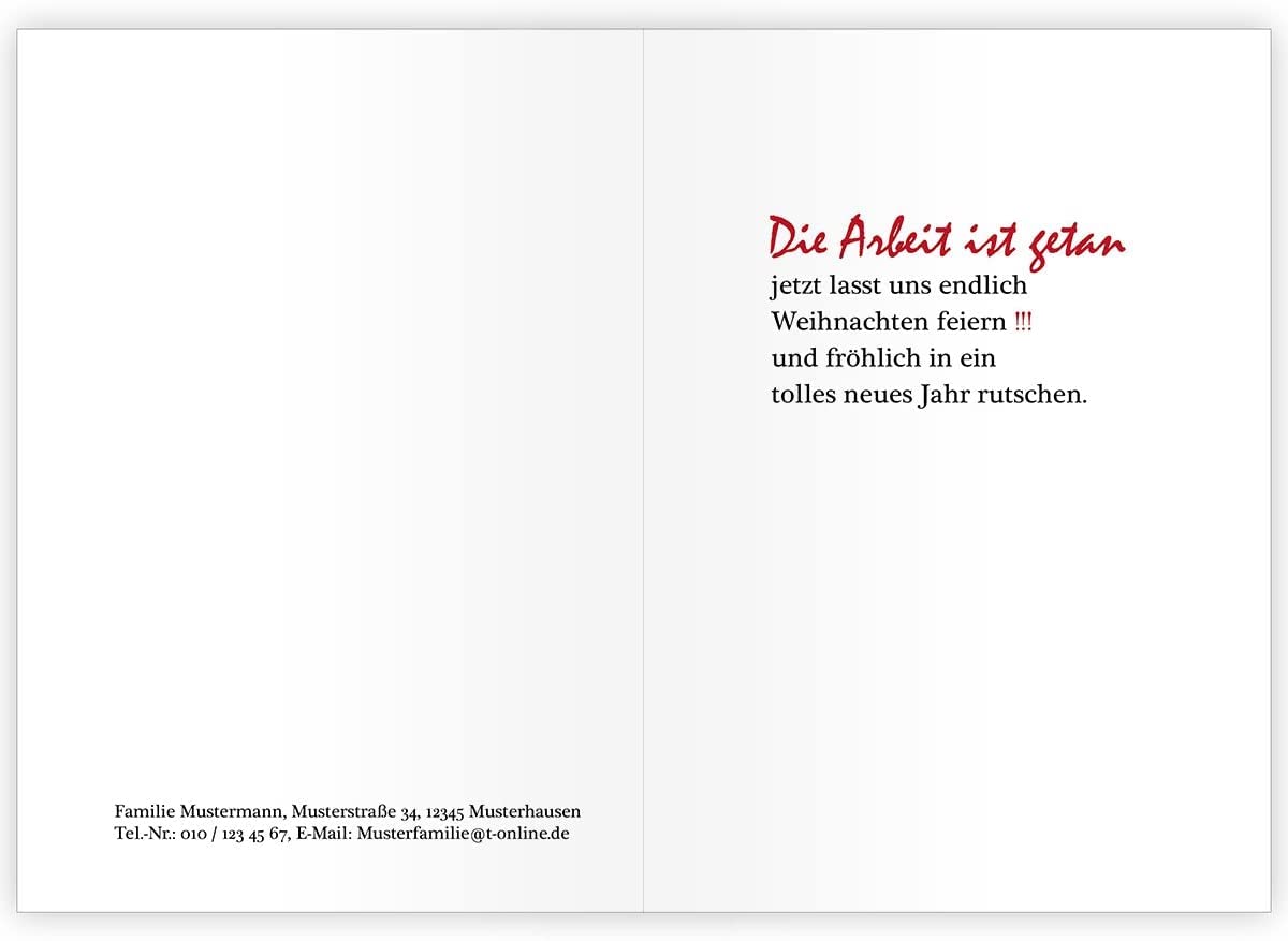 20er Weihnachtskarten Set Elegante Weihnachtskarten Set mit Umschlag mit Hirsch Weihnachtskugel, grün, Innendruck personalisierbar (Var5) Weihnachts Glückwunsche zu Neujahr