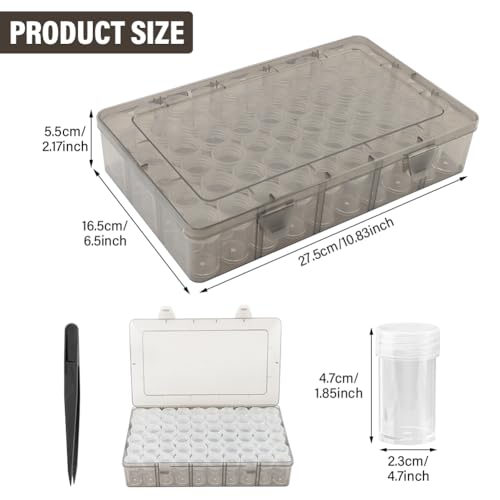 Image of 60 Slots Seed Storage Organizer with Label Stickers and Tweezers, Seed Organizer Storage Box, Portable Bead Storage, Seed Container Storage Use for Flower Seeds, Vegetable Seeds