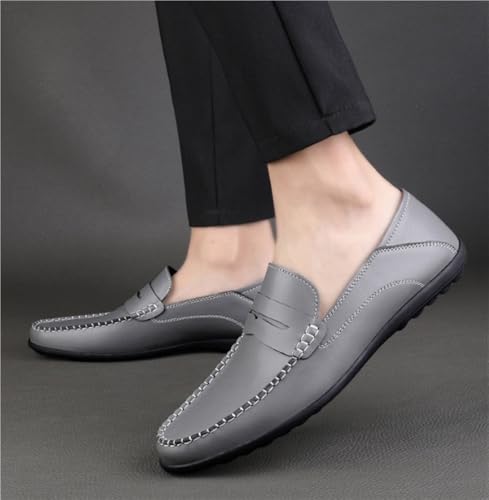 Men's Loafers Leather Light Weight Loafer Shoes Comfortable Flexible Anti-Slip Outdoor Classic Slip On4