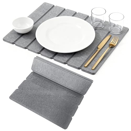 TranRantic Tapis de Séchage en Pierre pour Comptoir de Cuisine, 30 x 40 cm Tapis Egouttoir Vaisselle en Terre de Diatomite, Tapis Vaisselle Absorbant Pliable pour Bouteilles, Tasses, Assiette