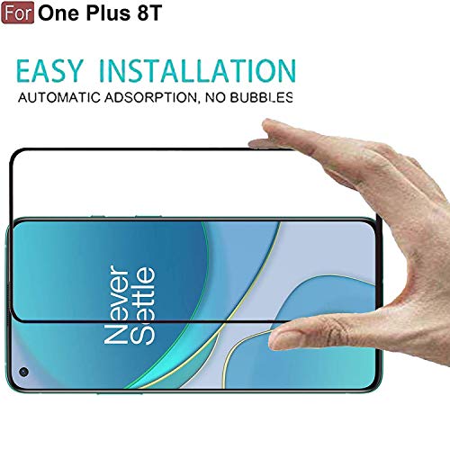 Image of CEDO Tempered Glass for OnePlus 9R / 8T | Screen Protector Full HD Quality Tempered Glass Anti-Scratch Edge to Edge Coverage with Easy Installation Kit (Black)