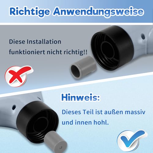 Nuoyiman Hochleistungs-Toilettenreiniger – Hochdruck-Luftreiniger für Waschbeckenabflüsse, Toilettenreiniger mit 360°-Reinigungskopf und visuellem Barometer zum Beseitigen von Verstopfungen in Rohren