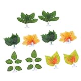 NOLITOY Künstliche Reptilienpflanzen 10 Stück mit Saugnapf Lebensechte Terrarium Pflanzen Dekoration für Reptilienbecken und Aquarium Farbige Pflanzenornamente für Chamäleon Kriechtiere