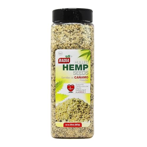 Badia Hulled Hemp Seeds, 20 oz, Hemp Hearts, Protein, Fiber, Vitamins & Minerals
