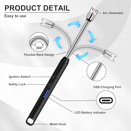 Encendedor eléctrico recargable USB 4 pack miniatura 2