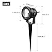OurLeeme Lawn Flood Light Stake, RGB LED Lawn Light, 10W Underwater Spotlight Waterproof Landscape Lighting with Remote Control Outdoor Wall Lamps for Garden Patio Porch Deck Garage,DC 12V, no Plug