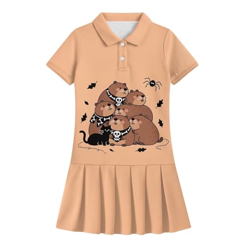 Summer Girls Tennis Dress Cute Kids Golf Outfits Quick Dry Workout Dress School Loose Fit Sports Activewear4