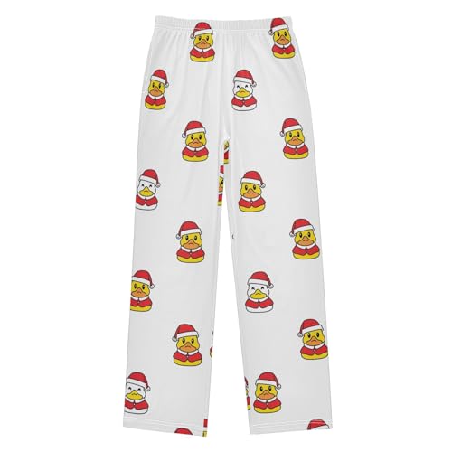 Boys' Pants Hat Bird Goose Christmas Duck Long Bottoms Jogger Pants Elastic Waist Trousers with Pockets S-XL