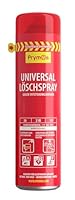 Prymos Feuerlöscher Spray 625ml – Universal Löschspray für Küche, Haushalt, Grill – 5A/21B/15F – Made in Germany – für Brandklassen A B F & Elektrogeräte bis 1000V