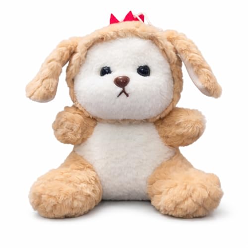 Image of Cute Teddy Bear Soft Toy with Hoodie | Plush Stuffed Teddy for Baby Girls & Kids | Soft, Huggable & Cuddly Plushie | Birthday & Gift Toy | White & Light Brown, 20 cm