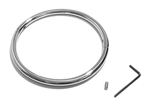 Cuff Store 20inch Slave Collar Eternity Turian, Submissive, Stainless Steel Polished - CuffStore, Silver, x-Large