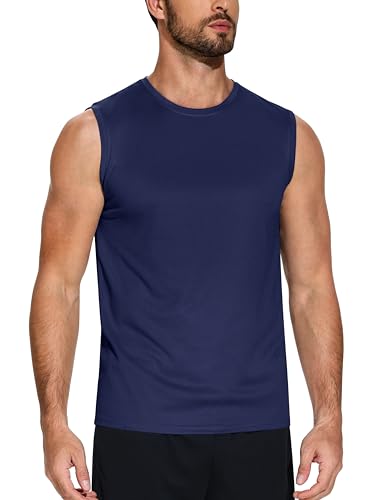 Men's 5 Pack Dry Fit Quick Dry Tech Performance Sleeveless T Shirts Mesh Workout Gym Muscle Running Tank Tops2