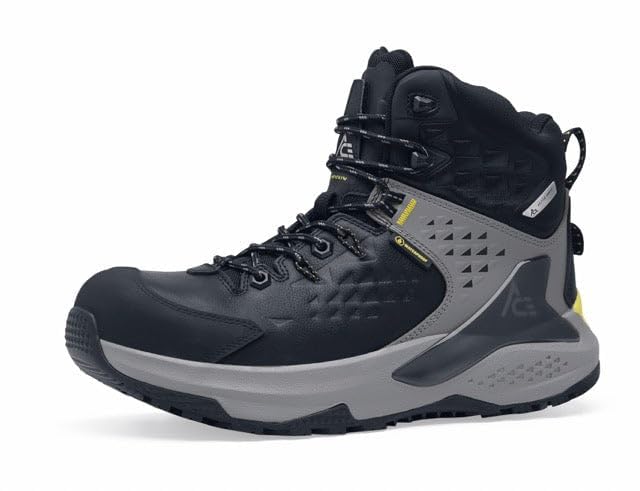 ACE Work Boots Arrow, Men's 6" Nano Composite Toe (NCT) Slip Resistant Work Boots, Water Resistant, Black2