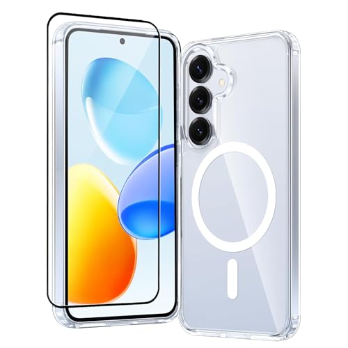 Image of ShieldTech Back Cover Case + Screen Protector for Samsung Galaxy S24 Plus 5G | Mag-Safe Compatible | Transparent Mobile Back Cover for Samsung Galaxy S 24 Plus / S24Plus 5G | TPU Transparent Case