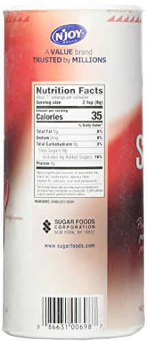 N'JOY Pure Cane Sugar - 16 oz. Canisters