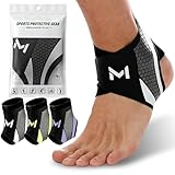 2Pcs Ankle Brace Compression Support Stabilizer,Lace-Up Sports Basketball Sprain Recovery Men Women Adjustable Foot Ankle Orthopedic Grade Tendonitis Protection (Black Gray)