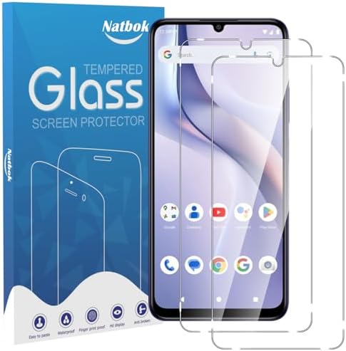 2 Pack Compatible with BLU Bold K12 Screen Protector,Full Coverage 9H Tempered Glass Film,HD Clear Scratch Resistant,Bubble-Free for BLU Bold K12 Screen Protector