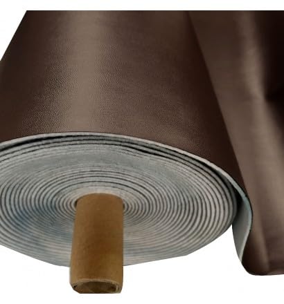 EU Fabrics Heavy Duty Table Protector | Heat Resistant Outdoor Table Cloth | Waterproof PVC Tablecloths for Dining Room Table | Thick Wipeable Cover with Soft Felt Backing (Chocolate, 1 Metre x 152cm)