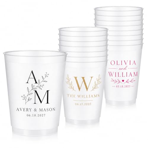 Personalized Wedding Cups 10-300 Pack, Custom...