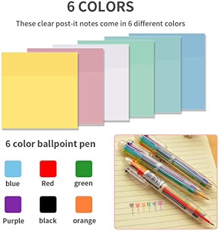 Transparent Sticky Notes,Waterproof Translucent Clear Self-Adhesive Sticky Notes Set,700 PCS Removable Sticky Notes Perfect for Studying and Writing in Text Books Apply to Office School