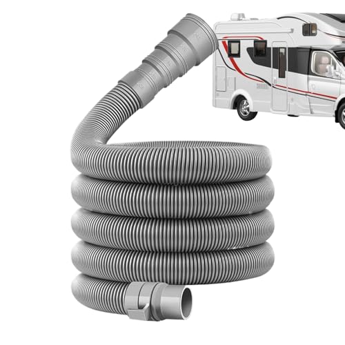 10M Zusammenklappbares Wohnwagen-Abflussrohr Mit Verstellbarem Adapter Ablaufschlauch Waschmaschine Für wohnmobils Anhänger Und wohnmobils Anhänger Auslaufsicher