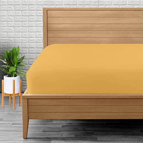 Pamposh Single Fitted Sheet Extra Deep Pocket (40 cm) Hypoallergenic Double Brushed Shrink, Fade & Wrinkle Resistant Premium Microfiber