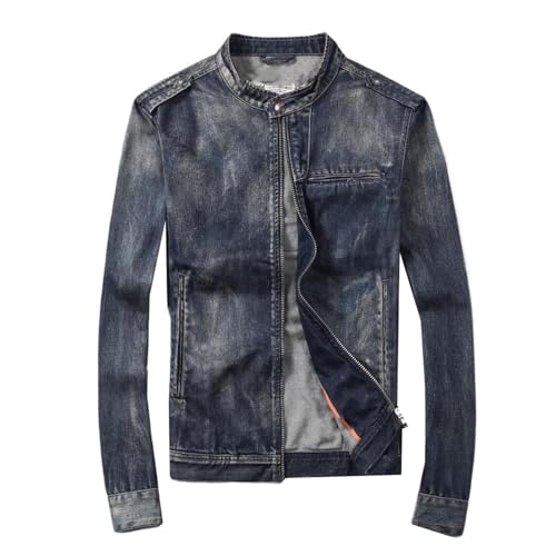 Veste en velours côtelé noir homme blouson denim chaud contre le vent de mi-saison