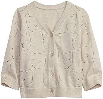 GAP Baby Boys Pointelle Cardigan Sweater, Oatmeal Heather B0210, 3-6 Months US