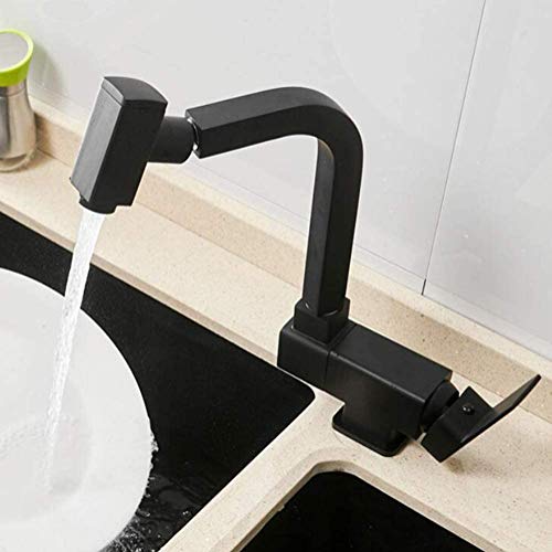 Faucet Kitchen - Ventana frontal plegable - Grifos de cocina - Mezclador de fregadero giratorio de 360 °, mezclador monomando, mezclador, mezclador de fregadero con caño giratorio