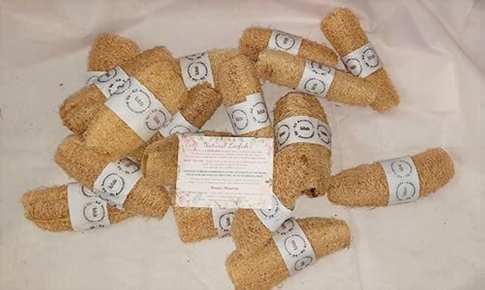 Natural Bathing Loofah Scrub, Multipurpose Beige Colour, Pack of 10
