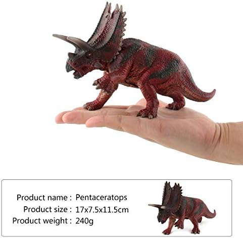 CEKtoys Dinosaur Figures Pentaceratops 7" Realistic Detailed Dinosaur Toys for Kids Great Gifts and Party Favor