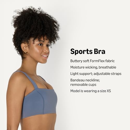 Image of Amazon Essentials Women's Active FormFlex Buttery Soft Light Support Bandeau Sports Bra with Adjustable Straps