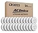 ACDelco CR2025 3V Lithium Coin Cell Battery, Watch and Electronics Button Batteries, 24 Count