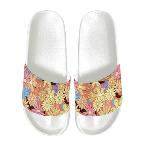 Comfy Slides for Women Supportive Walking Size 6-13.5 White