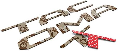 BDTrims Tailgate Raised Letters Compatible with 2016-2020 Tacoma Models (Desert Storm)