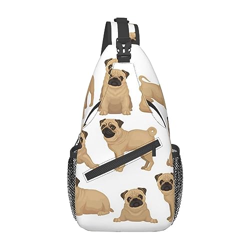 Sac poitrine carlin avec bandoulière ergonomique pour voyage et marche noire