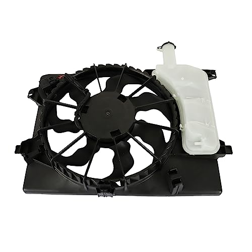 Antuko Hy3115133 621-528 Radiator Condenser Cooling Fan Assembly Replacement For 11-13 Elantra Coupe/Gt 14 Forte/Forte Koup 25380-3X100 671607784695 12V Black #TOP1
