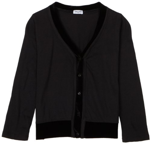Image of Splendid Little Girls' Velvet Mixed Jersey Cardigan