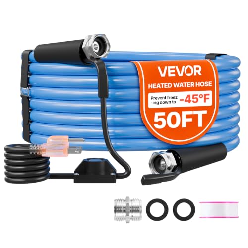 Image of VEVOR 50FT Heated Water Hose for RV Antifreeze to -45F Drinking Water Hose
