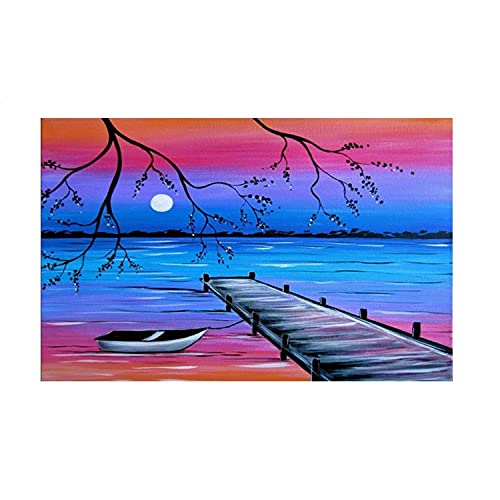 Kit Peinture Diamant Lune 50x100cm broderie diamant grand format pour décoration murale