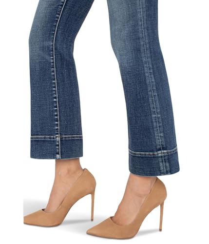 Liverpool Women's Petite Gia Pull-on Mid-Rise Flare W/Wide Hem Jean 25" Inseam3