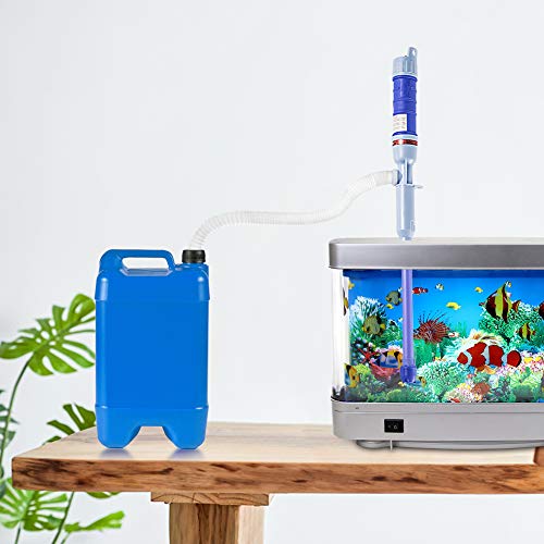 BOYISEN Battery Operated Liquid Transfer Pump, Electric Liquid Transfer Pump for Water Fuel Gasoline Diesel Fish Tank Oil (Red+Blue)