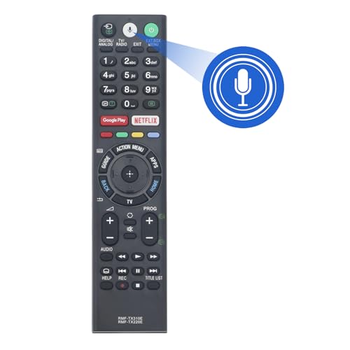 RMF-TX310E Mando a distancia de repuesto -VINABTY Reemplace Control Remoto por SONY KD-75XF8596 KD-70XF8305 KD-65XF9005 KD-65XF8796 KD-49XF7596 KD-49XE8096 KD-49XE8088 KD49XE8004 KD43XE8077 KD43XE8005