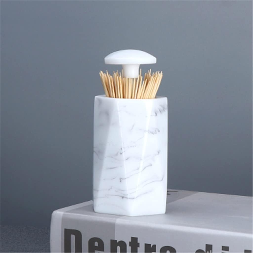 Marble resin toothpick box Nordic holder press-type desktop finishing