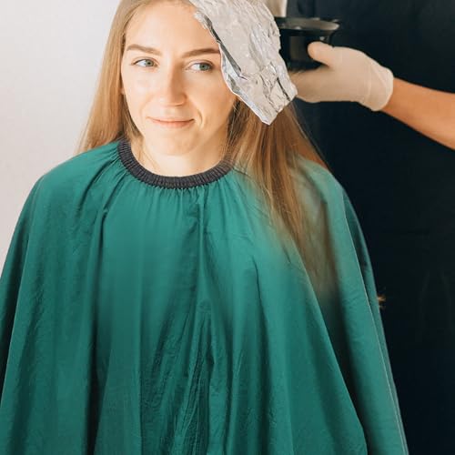 Capa para Corte de Pelo Barbershop para Adultos, Capa Verde con Mangas, Capa Profesional para Corte de Pelo para Salón y Uso en Casa miniatura 6