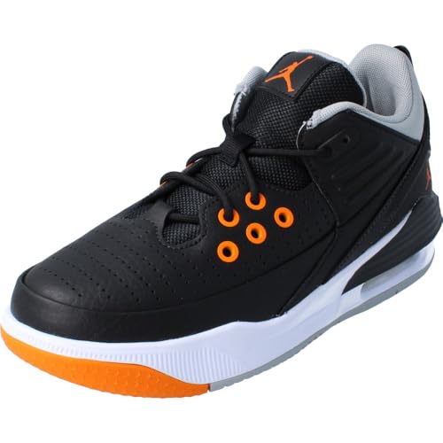 NIKE Air Jordan Max Aura 5 GS Baskets Dz4352 Chaussures, Noir loup gris blanc magma orange, 38.5 EU