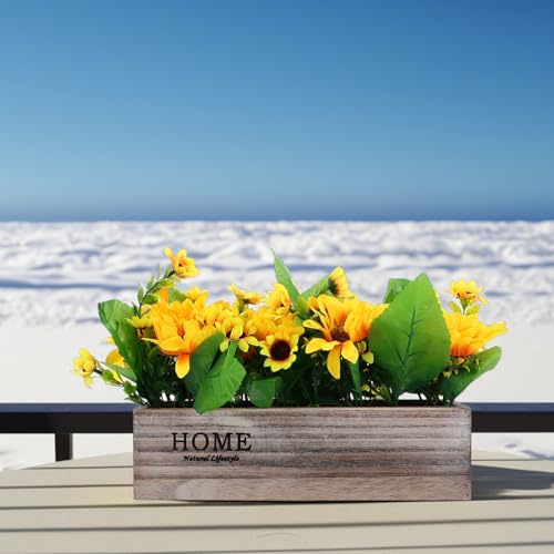 Tournesol artificiel réaliste, plante décorative de table - 7