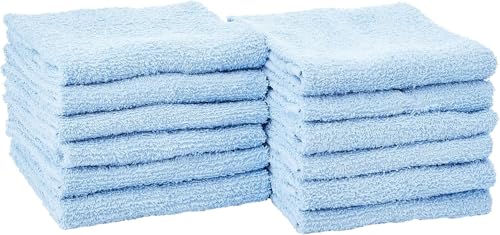 Image of Simpli-Magic Cotton Hand Towels, 12 Pack, 16 inch x 27 inch, Blue