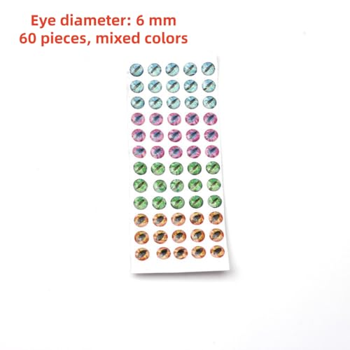 160 piezas ojos artificiales 4D para pesca variados miniatura 2