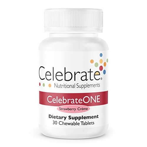 Celebrate Vitamins CelebrateONE Bariatric One A Day Multivitamin Without Iron, Chewables, for Post Gastric Bypass or Sleeve Gastrectomy, Strawberry Creme, 30 Count